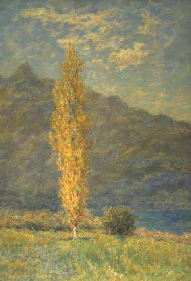 Henri Decaisne Un Peuplier a laurore pras des lacs du Bourget oil painting picture